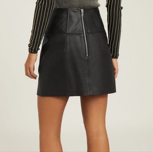 NWT REISS | Farleigh Leather Mini Skirt - Picture 5 of 5